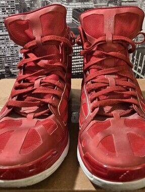 adidas Red High-Top Athletic Sneakers
